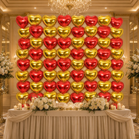 50 Ballons Cœur en Aluminium de 18 Pouces pour Centres de Table de Mariage, Décoration Murale de Fête, Scène et Cadeaux – Fournitures de Fête Globos Ballon