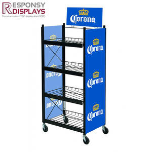 Présentoir de sol en métal de vente chaude pour bière vodka vin polyvalent et élégant - Product Image 4