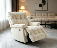 Fauteuil inclinable électrique simple VOXHOME Cloud rembourré, pivotant et rotatif, pour salon