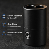Répartiteur de câble de haut-parleur en alliage d'aluminium YIVO, câble audio en Y avec fiches banane, tube de gestion de câbles de haut-parleur audiophile DIY