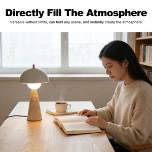 Lámpara de Mesa Decorativa Nórdica Moderna para Dormitorio, de <span class=keywords><strong>Metal</strong></span>, con LED, de Lujo, con Forma de Hongo, de Piedra y Mármol - Product Image 6