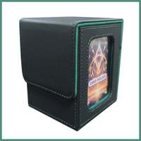 Boîte en PU abordable et économique avec fenêtre pour collectionneurs de cartes TCG occasionnels et joueurs de jeux de cartes