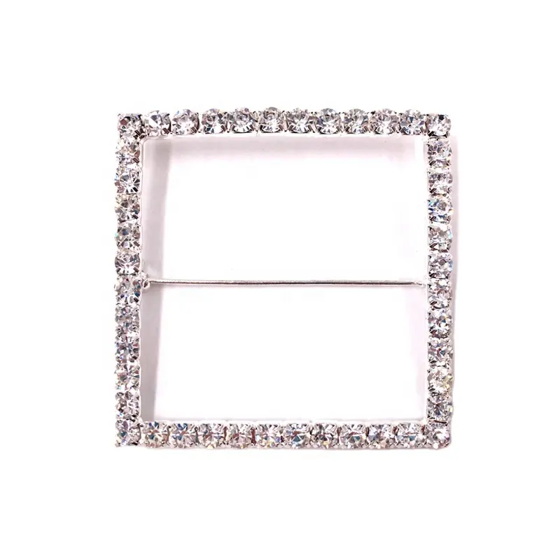 เก้าอี้ Sash เก้าอี้ริบบิ้น Slider Silver Tone Diamante Rhinestone หัวเข็มขัด DIY