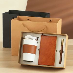 2024 New Business Box 3 Pieces Executive Leather Diary Notebook and <b>Pen</b> Gift Set for Corporate - Product Image 5