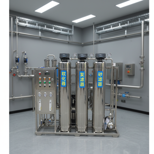 Sistema de Tratamiento de <span class=keywords><strong>Agua</strong></span> por Ósmosis Inversa (RO) de 1000 L/Hora Controlado por PLC con Tanque de Almacenamiento y Bomba de Engranajes Industriales Marca HUAMO 1 Año de Garantía - Product Image 4