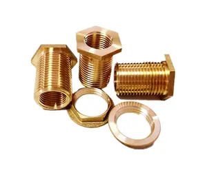 1/2" Female NPT 3/4" Male GHT Solid Brass Water Tank Connector Bulkhead Fitting