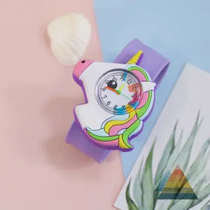 모조리 자동차 시계 아기-유행 예쁜 어린이 디지털 쿼트 만화 동물 유니콘 아기 시계 손목 반지