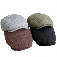 Casquette Newsboy Rétro en Maille Torsadée pour l'Automne – Chaud, Doux et Agréable pour la Peau – Chapeau Décontracté d'Hiver pour Hommes et Femmes, Idéal pour l'Extérieur