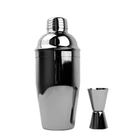 Excellent Cocktail Metal Shaker 25Oz Martini Drink Stainless Steel Black Cocktail Shaker