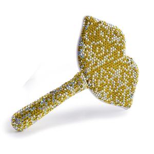 Hot Selling Sexy Lady Lip Shape Full Diamond Bling Bling Luxury Vanity <b>Compact</b> <b>Mirror</b> With Handle - Product Image 6