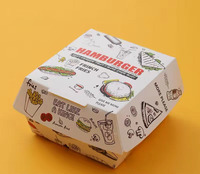 Ensemble d'emballages en papier pour la restauration rapide, boîte à hamburger jetable, porte-frites, récipient à popcorn pour les restaurants, les plats à emporter et les fournitures de fête
