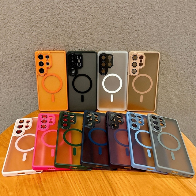 Magnetic Case for Samsung S26 Ultra with Camera Protector Anti Fingerprint Matte Shockproof Mobile Phone Covers for Galaxy S26