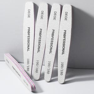 Профессиональная пилка для ногтей в форме капли, Зебра, эery доска 100/180 Грит с профессиональным логотипом DEGE - Product Image 5