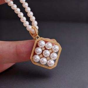 31436 Accesorios de Perlas DIY, Colgante de Plata S925, Soporte Vacío para Múltiples Cuentas de 5-6mm, Estilo Religioso, Colgante de Moda para Collar - Product Image 1