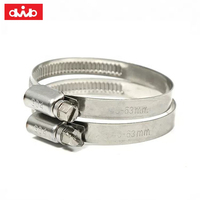 Acier inoxydable 201 304 Clip de tuyau Type américain Collier de serrage bande engrenage à vis sans fin allemand SS W1 W2 W3 W4 Collier de serrage hydraulique