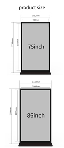 Tốt nhất bán 75 85 inch Standalone <span class=keywords><strong>LCD</strong></span> đầy đủ Màn hình hiển thị quảng cáo kỹ thuật số biển kiosk dọc màn hình quảng cáo - Product Image 6