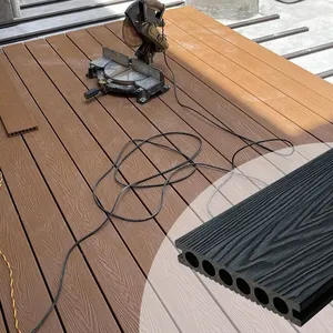 3D Embossing WPC Decking Exterior Wood Grain Decking Outdoor Flooring Composite Deck