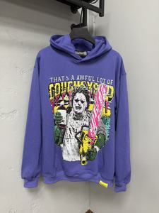 Sudadera con capucha de algodón grueso de gran tamaño personalizada para hombre con estampado de jarabe para la tos, ¡la más vendida! - Product Image 2