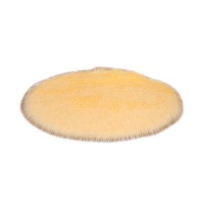 Runder Kunstfell-Schaffell-Teppich mit Langem Flor, Matte für Hängesessel, Yogamatte, Wohnzimmer, Schlafzimmer, Sofakissen - Product Image 5