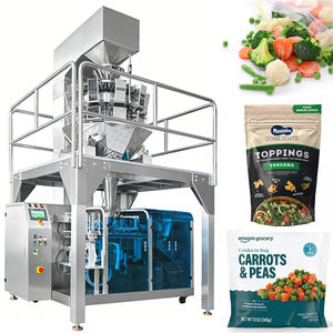 Machine d'emballage automatique de salades de légumes surgelés en doypack – Emballeuse de brocoli, pois, carottes, maïs en sachets - Product Image 1
