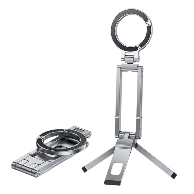 Magnetic Suction Travel Multi-Function Portable Desktop Live-Streaming Stand Aluminum Alloy Phone Holder Image Stabilization