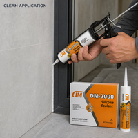 Mastic silicone acétique anti-moisissure à séchage rapide pour la construction et le transport (vente en gros)