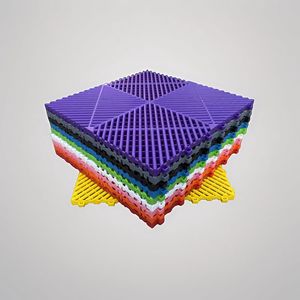 Huixin Car Wash Floor Grating Plastic Multicolor Spliced Grid Board Drainage Trench Grate for Vehicle Washing Area - Product Image 1