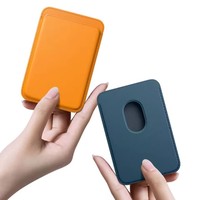 Nouveau fort magnétique Mag étui téléphone portable portefeuille porte-carte d'identité tenir Logo personnalisé coffres-forts en cuir pour Iphone 14 13 12 Pro Max