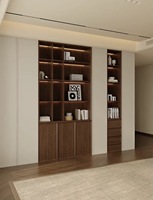Bibliothèque ouverte, étagère ouverte sur mesure, bibliothèque de rangement moderne pour salon et bureau