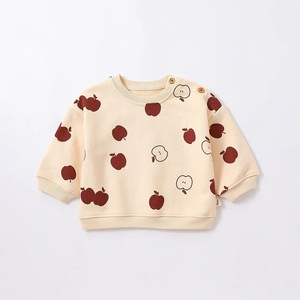 Neonate da bambina cadono Set di abbigliamento neonato in tinta unita a manica lunga in cotone terry francese - Product Image 6