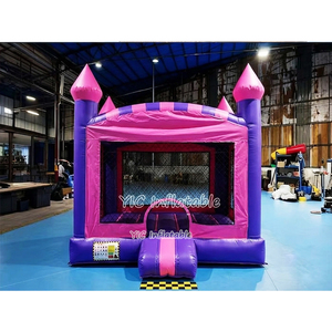 <span class=keywords><strong>Château</strong></span> gonflable commercial d'extérieur professionnel rose pour la vente – Station de saut pour fêtes - Product Image 2
