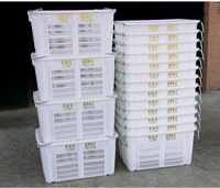 Caisses en HDPE robustes de qualité alimentaire, empilables, pliables, écologiques, à mailles ventilées, pour usage agricole, haute capacité 40-60 kg, ISO9001