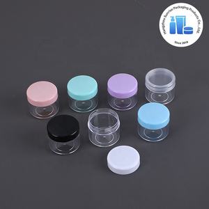 Портативный дорожный набор: крем для лица в маленьких баночках (10г, 15г, 20г), круглые контейнеры из полистирола, диспенсеры для косметики с цветными крышками. - Product Image 1