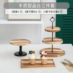 Cake Stand 2 Tiers Wooden <strong>Trays</strong> 3 Tiers Acacia Wood Wedding Birthday <strong>Dessert</strong> Table Decoration Wooden Cake <strong>Tray</strong> <strong>Dessert</strong> <strong>Tray</strong> - Product Image 4