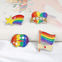 Épingle à ruban Gay Mlm Queer Badge Lgbtq Pride Subtle Small Accessory Lapel Same-sex Wedding Badge Enamel Pins