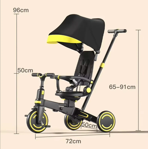 Tricycle pour enfants 4-en-1 <span class=keywords><strong>avec</strong></span> siège rotatif à 360 degrés et cadre en acier de haute qualité – Vente chaude directe usine - Product Image 2