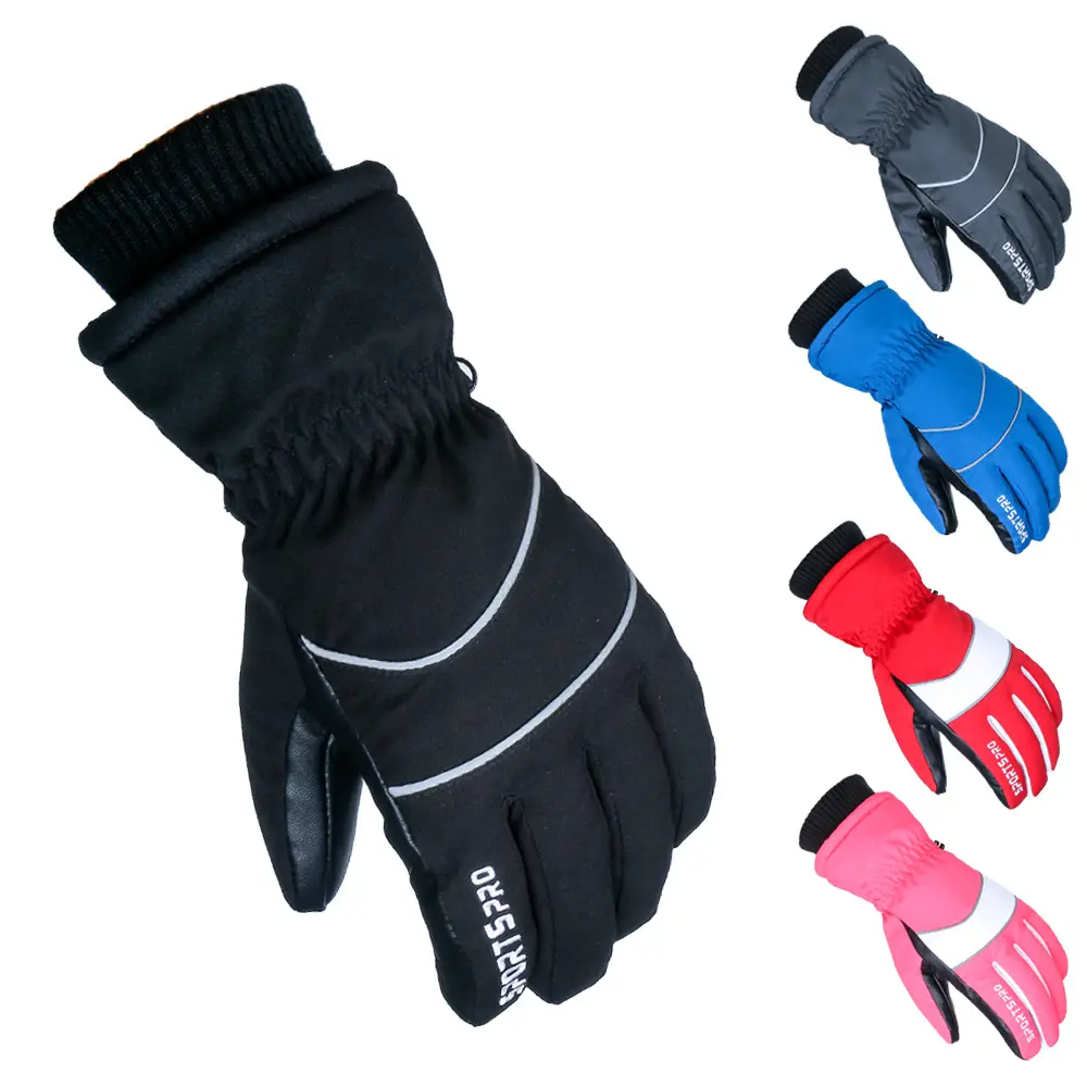 Outdoor Cycling Waterproof Keep Warm Breathable Full Five Finger Ski Mittens Ski Gloves