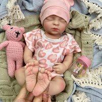 Yıkanabilir Silikon Yeniden Doğmuş Bebek Bebek Oyuncakları Gerçekçi 45cm Anatomik Olarak Doğru Kız Bebek Emzikli Yenidoğan Oyuncak Günlük Arkadaş İçin