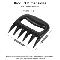 Fourchette à viande en PP de qualité alimentaire pour déchiqueter la viande, accessoires et gadgets de cuisine pour porc déchiqueté et barbecue