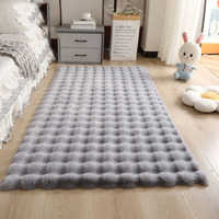 Hautfreundlicher, weicher Kunstfell-Bodenmatte mit Blasenstruktur für Wohnzimmer und Schlafzimmer, Kunstfell-Teppich mit Blasenstruktur
