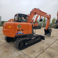 Excavator Bekas Hitachi ZX75, Manual Original Zx75 Excavator Asli dengan Blade Hitachi Zx75-6A Excavator
