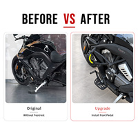 Repose-pieds de moto en alliage d'aluminium CNC, creux, larges, antidérapants, pour Benda LFC 700