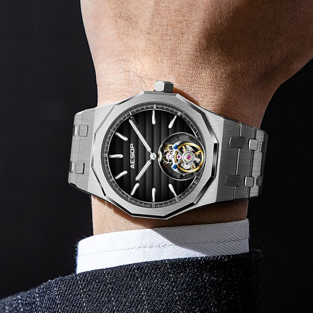 Hot Selling China Original Tourbillon Watch Hollow Skeleton Flying Tourbillon Movement Men's Automatic Mechanical Watches