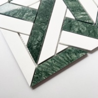 Carreaux de parquet en marbre vert naturel de luxe, polis, modernes, pour murs et sols intérieurs, épaisseur 7 mm, 300x300 mm, chambre à coucher, salon, hôtel