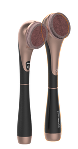 Brosses de bain longues MB001 en plastique et silicone avec éponge en bois pour le spa, les soins de la peau, le nettoyage et l'application sur la tête, construction en plastique - Product Image 3
