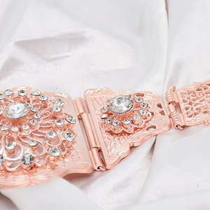 <span class=keywords><strong>Ceinture</strong></span> Marocaine Chic pour <span class=keywords><strong>Caftan</strong></span> de Mariage, <span class=keywords><strong>Ceinture</strong></span> Métallique Or 14K Ajustable pour Femme avec Chaîne DIY - Product Image 3