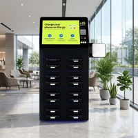 Estación de Carga Móvil para Negocios con 16 Ranuras y 8000mAh, Gabinete POS de Alquiler con Funciones Inteligentes de Carga Rápida, Máquina Expendedora de Power Bank