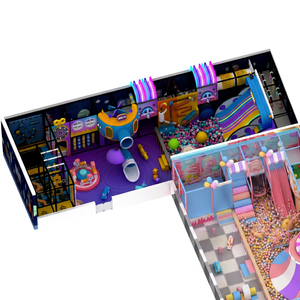 Indoor Plastic <b>Play</b> <b>Center</b> With Ball Pool Slide Climbing Wall Basketball Hoop For Kids Amusement Park - Product Image 1