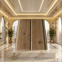 Panneau de plafond en PVC perforé de style moderne avec isolation thermique pour salle de bain, chambre, salon, hôtel, école, atelier