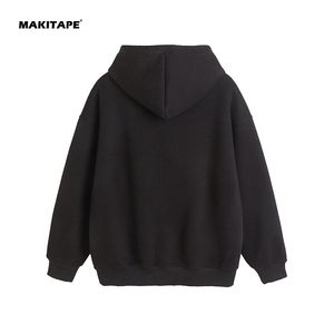 KS001 Men's Korean Version <b>Hoodie</b> New 100% Cotton 400g Heavy Solid Color American Zipper Winter Cardigan Vest - Product Image 2